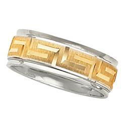 14K Two Tone Gold Design Bandtwo 