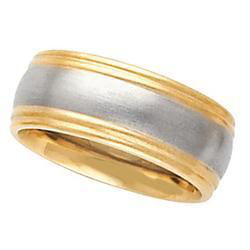 14K Two Tone Gold Design Bandtwo 