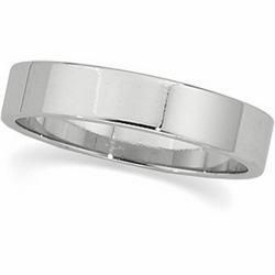 14K White Gold Flat Band - 3mmwhite 