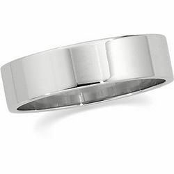 14K White Gold Flat Band - 12mmwhite 
