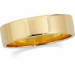 14K Yellow Gold Flat Band - 6mmyellow 