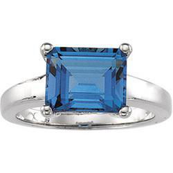 14K White Gold London Blue Topaz Ringwhite 