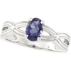 14K White Gold Iolite Ringwhite 