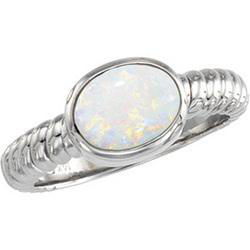14K White Gold Opal Ringwhite 