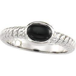 14K White Gold Onyx Ringwhite 