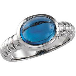 14K White Gold London Blue Topaz Ringwhite 