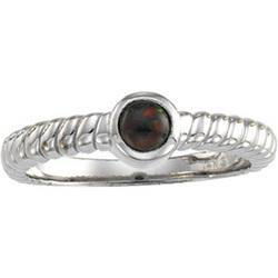 14K White Gold Black Opal Ringwhite 