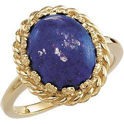 14K Yellow Gold Lapis Ringyellow 
