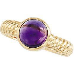 14K Yellow Gold Amethyst Ringyellow 