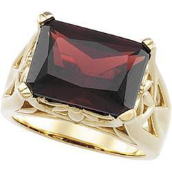 14K Yellow Gold Mozambique Garnet Ringyellow 
