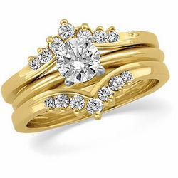 14K Yellow Gold Diamond Ring Guardyellow 