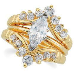 14K Yellow Gold Diamond Ring Guardyellow 