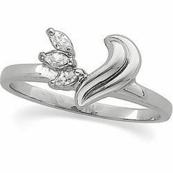 14K Yellow Gold Marquise Diamond Wrap Ringyellow 
