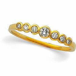 14K Yellow Gold Diamond Anniversary Band Ringyellow 