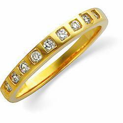 14K Yellow Gold Diamond Anniversary Band Ringyellow 