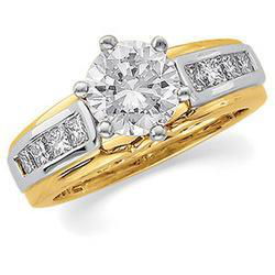 14K Two Tone Gold Diamond Bridal Enhancer Ringtwo 