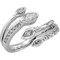 14K White Gold Diamond Right Hand Ringwhite 