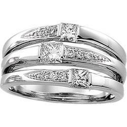 14K White Gold Diamond Right Hand Ringwhite 