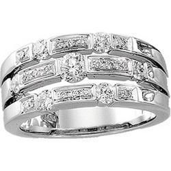 14K White Gold Diamond Right Hand Ringwhite 