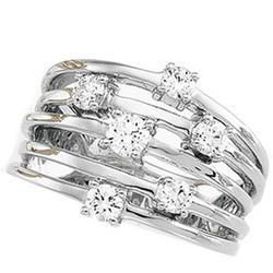 14K White Gold Right Hand Diamond Ringwhite 
