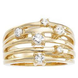 14K Yellow Gold Right Hand Diamond Ringyellow 