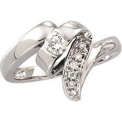 14K White Gold Right Hand Diamond Ringwhite 