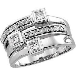 14K White Gold Right Hand Diamond Ringwhite 