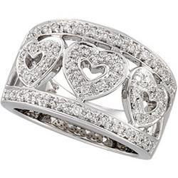 14K White Gold Diamond Ringwhite 
