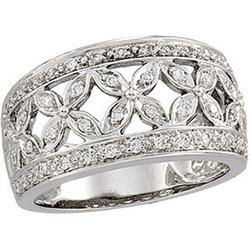 14K White Gold Diamond Ringwhite 