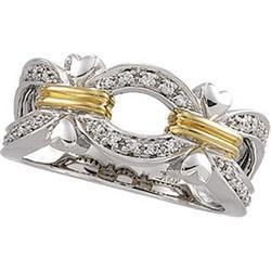 14K Two Tone Gold Diamond Fashion Ringtwo 