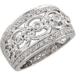 14K White Gold Diamond Fashion Ringwhite 