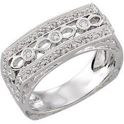 14K White Gold Diamond Fashion Ringwhite 