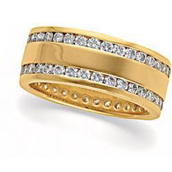 14K Yellow Gold Diamond Band Ringyellow 