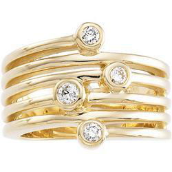 14K Yellow Gold Diamond Right Hand Ringyellow 