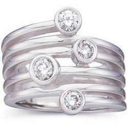 14K White Gold Right Hand Diamond Ringwhite 