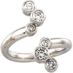 14K White Gold Right Hand Diamond Ringwhite 