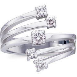 14K White Gold Right Hand Diamond Ringwhite 