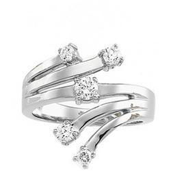 14K White Gold Right Hand Diamond Ringwhite 