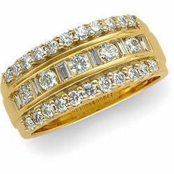 14K Yellow Gold Bridal Engagement Band Ringyellow 