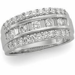 14K White Gold Bridal Engagement Band Ringwhite 