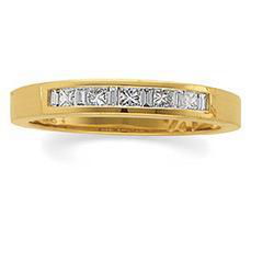 14K Yellow Gold Diamond Bridal Anniversary Band Ring - 1/4 ctwyellow 