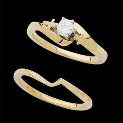 14K Yellow Gold Diamond Engagement Ringyellow 