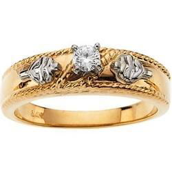 14K Yellow Gold Diamond Engagement Ringyellow 