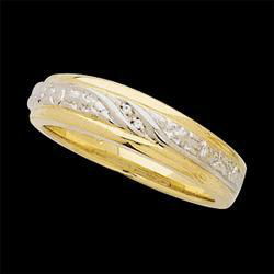 14K Yellow Gold Diamond Wedding Band Ringyellow 