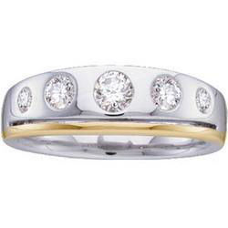 14K Two Tone Gold Diamond Bridal Duo Ringtwo 