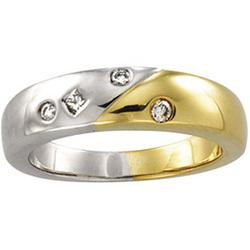14K Two Tone Gold Diamond Ringtwo 