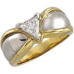 14K Two Tone Gold Diamond Ringtwo 