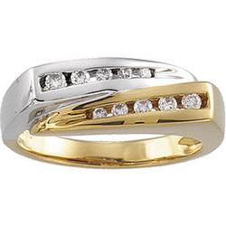 14K Two Tone Gold Diamond Ringtwo 