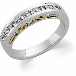 14K Two Tone Gold Bridal Anniversary Mountingtwo 