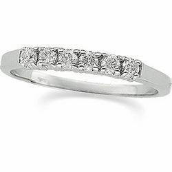 14K White Gold Diamond Band Ringwhite 